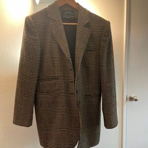 Vintage Ralph Lauren Hounds Tooth Oversized Blazer - Size 10